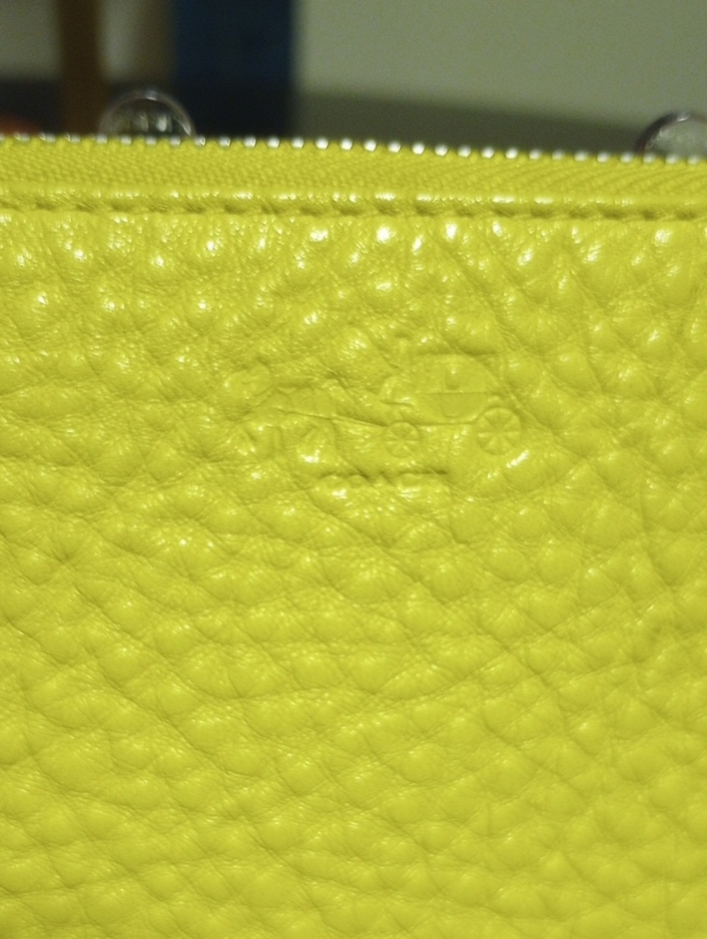 Coach Leather Wristlet Yellow - Picture 7 of 16